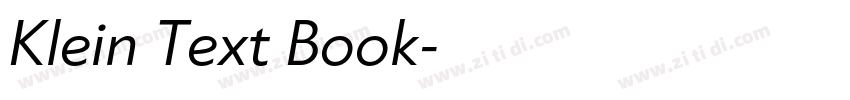 Klein Text Book字体转换